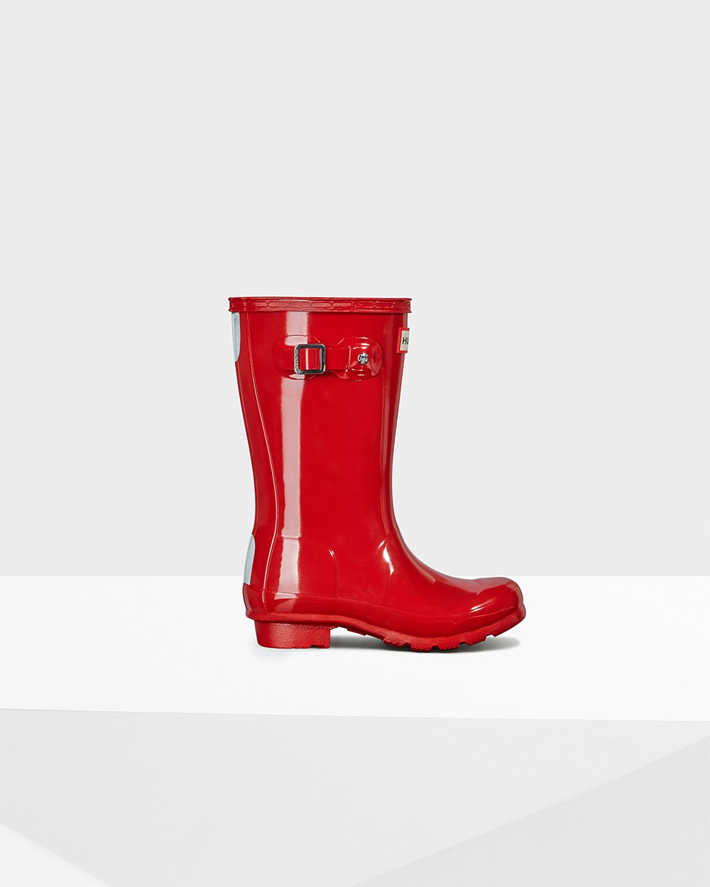 Botas de Lluvia Hunter Niños - Original Big Gloss - Rojos - HIUOXVJ-71